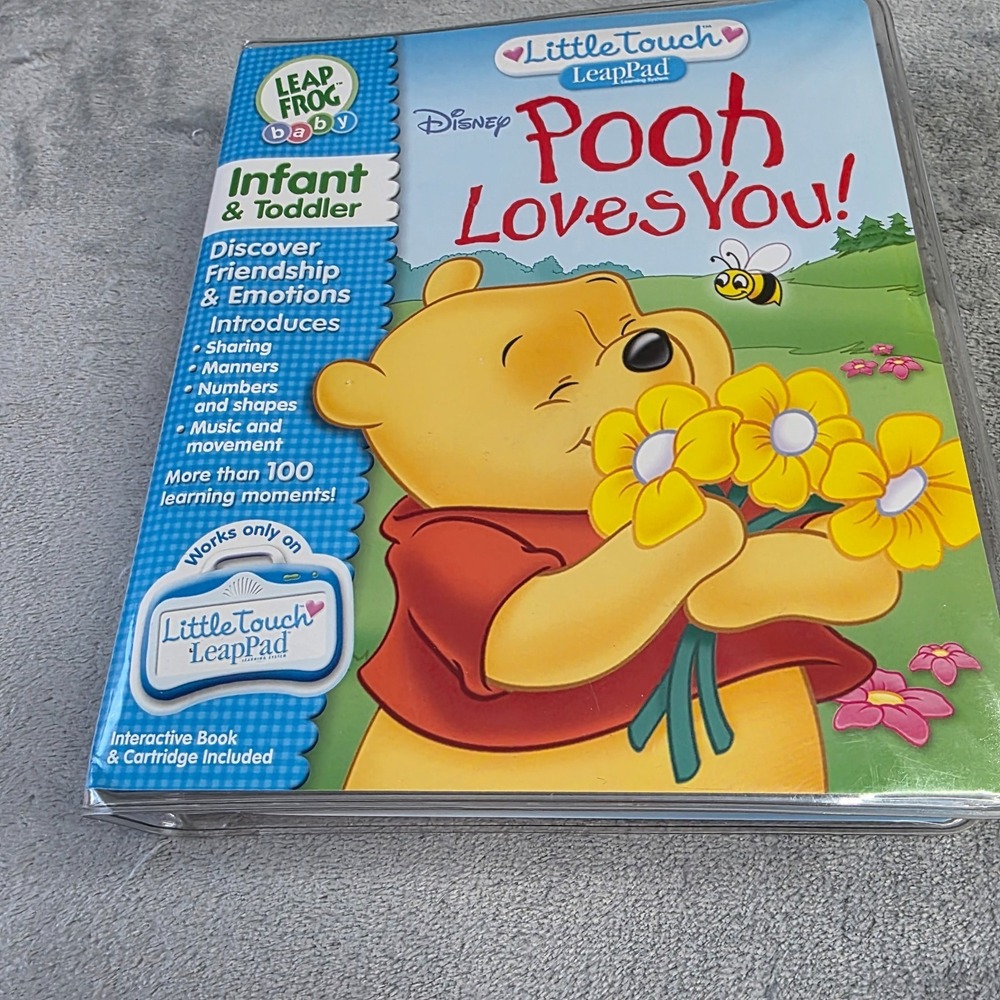 NEW Leap Frog BABY and Toddler Little Touch Leap Pad Book Disney Pooh Loves You!